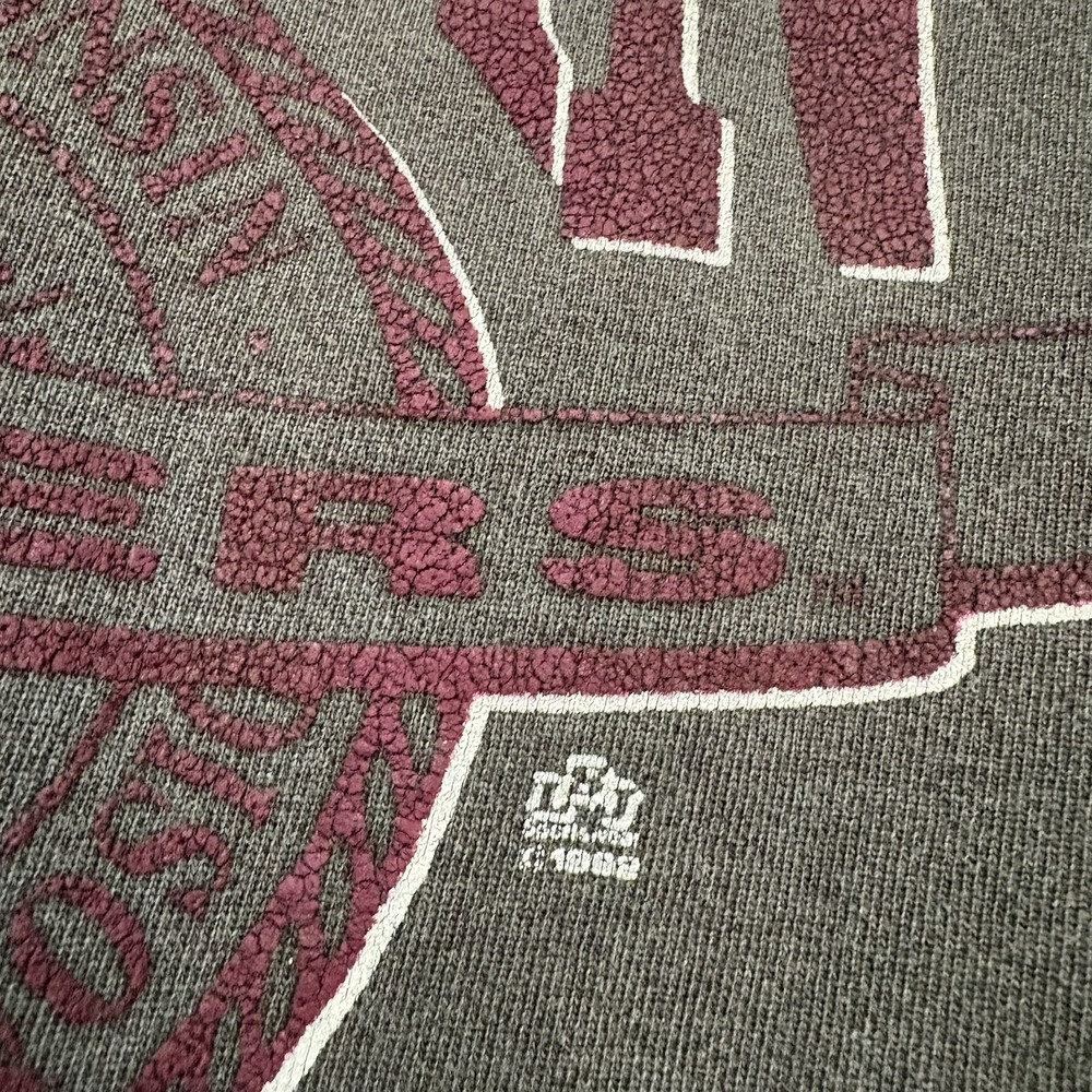 Vtg 90s Wisconsin Badgers Sweatshirt Mens Medium Gray NCAA Collegiate Crewneck - Picture 5 of 10